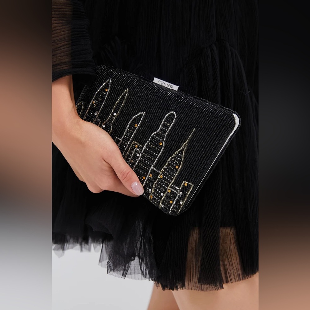 STAUD Carmella NYC Skyline Beaded Clutch - Picture 8 of 16